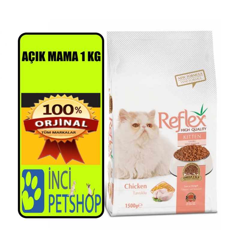 Reflex Kitten Tavuklu AÇIK Yavru Kedi Maması Açık 1 Kg