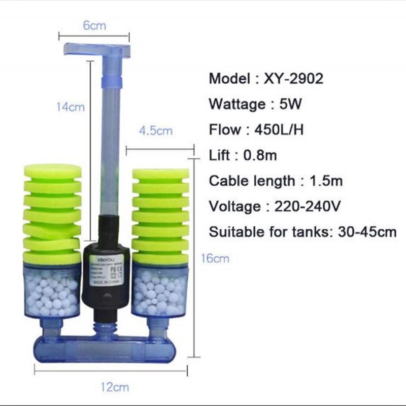 XinyouXinyou XY-2902 İkili Motorlu Sünger Pipo Filitre