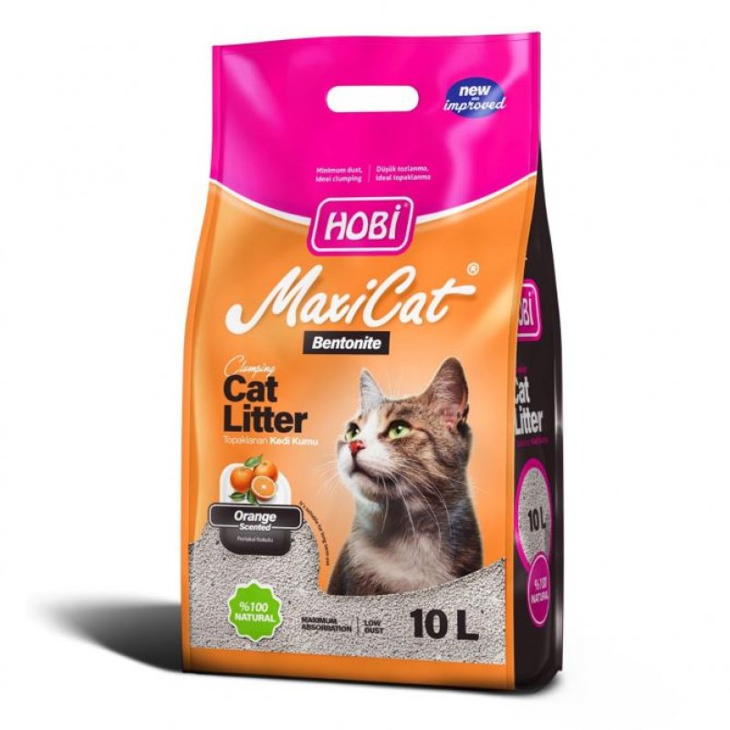 Hobi Maxicat Portakal Kokulu Bentonit Kedi Kumu 10 Litre