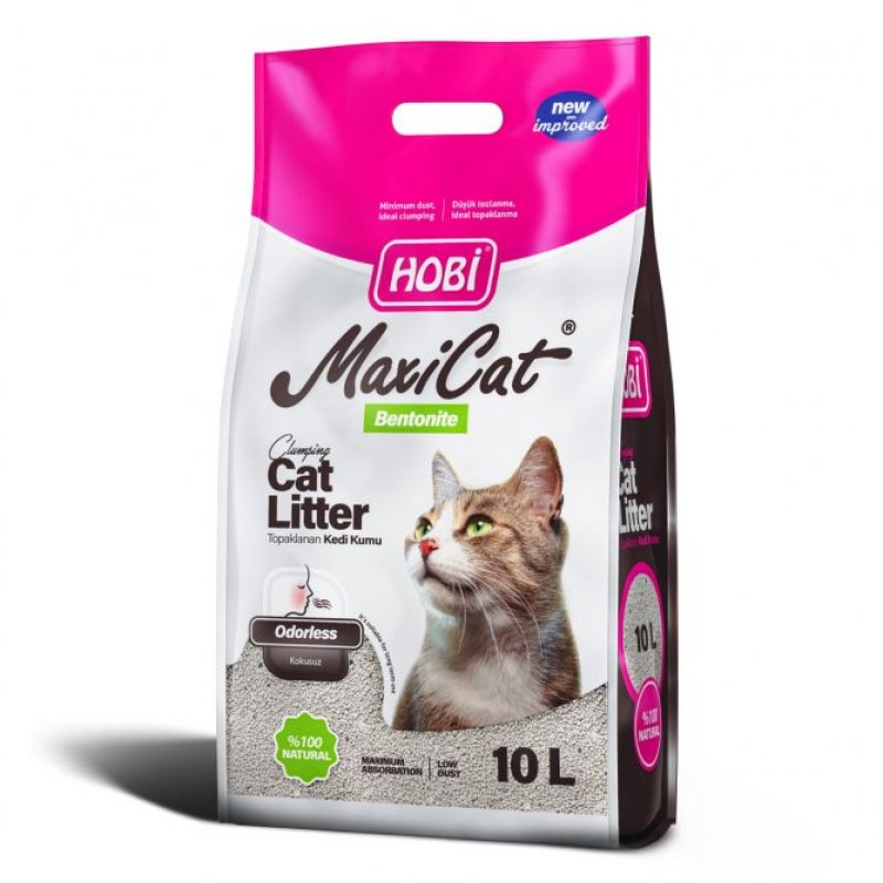 Hobi Maxicat Kokusuz Bentonit Kedi Kumu 10 Litre