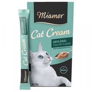 Miamor Cream Kümes Hayvanlı Ek Besin ve Kedi Ödülü 6 x 15 Gr