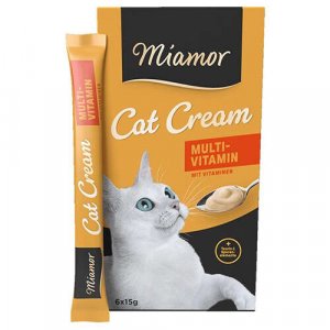 Miamor Cream Multi Vitamin Tamamlayıcı Ek Besin ve Kedi Ödülü 6 x 15 Gr