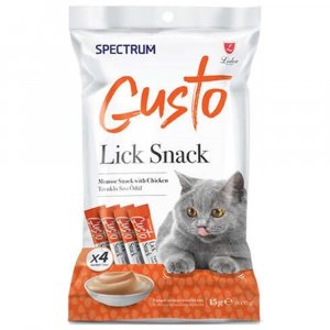 Spectrum Gusto Lick Snack Tavuk Etli Sıvı Kedi Ödülü (4x15 Gr)